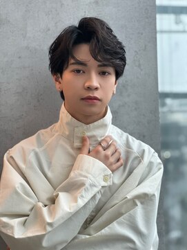 ロンドアンメゾン 原宿(Lond un Maison.) men's/メンズ/ダウンパーマ/黒染め/韓国/ブルーブラック/原宿