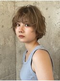 レイヤーマッシュショート/透明感まろベージュ/表参道