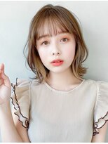 レア 表参道(L'ea)&nbsp;黒髪クラゲヘアーオリーブグレー小顔ココアベージュ