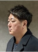 アップバング 2ブロックショートヘアー