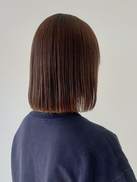 ヘアデザイン アンジェロ(Hair Design Angelo) 【仙台縮毛】ナチュラルブラウン×柔らかストレート!!