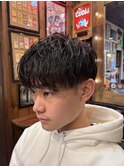 メンズ　ニュアンスパーマ　残留パーマ