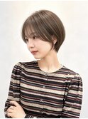 平日お得クーポンあり　カラー ボブ 前髪 ショート カラー 