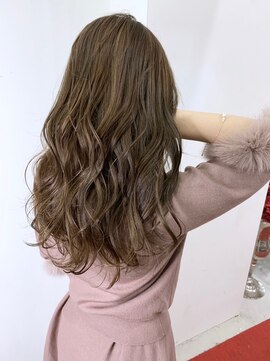 ナイン 麻布十番(NINE) グレージュアッシュ　ハイライト　バレイヤージュ　大人カワイイ