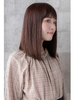 ソラネル(SOLENNEL)&nbsp;大人かわいい☆ピンクベージュ×ストレートボブスタイル f