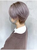 パープルシルバーショート_Aラインボブマロンベージュ_ba330341