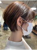 大人かわいいくびれミディラベンダーインナーカラー