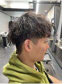 ツイストスパイラルパーマ ショートマッシュ メンズカット 葛西