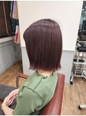 レッド×切りっぱなしボブ☆