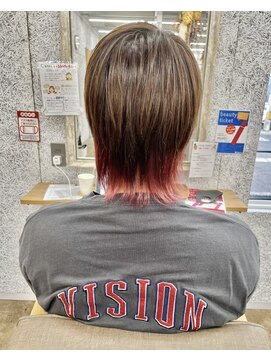 マーレ 宇部高校前店(MARE) ウルフカット、裾カラー/メンズウルフ