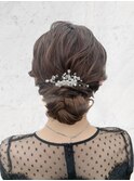 結婚式お呼ばれ ヘアセット ヘアアレンジ mt___213r