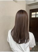 ロングレイヤー×ハイライト×ピンクアッシュ