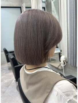 クーラアオヤマ(Cura Aoyama) 白髪ぼかしカラーと髪質改善で大人ボブ