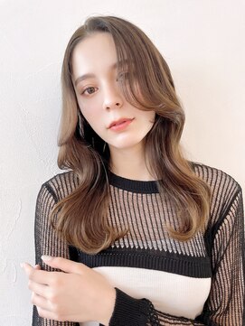 アルバム 新宿(ALBUM SHINJUKU) 似合わせカットマロンベージュフェミニンロング_79255