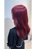 メルティカラーフェミニンロングワインレッドカシスピンク所沢