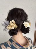 卒業式ヘア☆ふわくしゅツインシニヨン