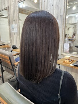 ロア ヘアーコーディネート 三条烏丸店(LoRE hair coordinate) ミディアム/ラベンダーカラー/髪質改善/縮毛矯正/ストレート