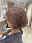 ハイライトたっぷりの王道ボブ