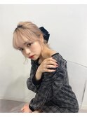 ハニーベージュ　ブラウンベージュ　ブリーチなしカラー　YUKI