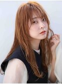 オレンジベージュロング