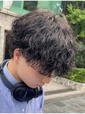 大宮波巻きスパイラルパーマツイストパーマメンズマッシュウルフ