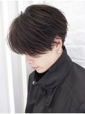 前下がり毛流れセンターパート束感刈り上げツーブロックビジネス