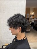 波巻きパーマ波巻きツイストスパイラルパーマセンターパート勝川