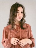 ストレート×カールのデザインロング