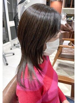 バブ バイネオリーブ(Bab by neolive) くびれヘア☆レイヤーセミロング ダークアッシュ フェミニン