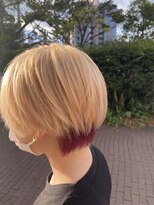 ヘアースパ ノッシュ 博多千代店(Hair Spa Nosh)&nbsp;裾カラーショートボブカットショートボブマッシュショートヘア