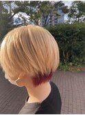 裾カラーショートボブカットショートボブマッシュショートヘア