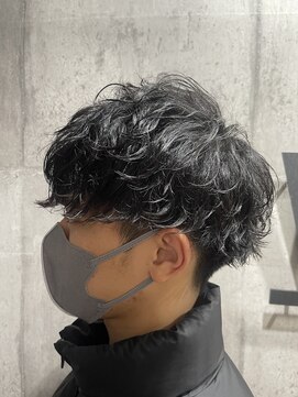 メンズアンダーバーホワイト 南海難波店(Men's _WHITE) 波巻きパーマ