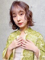 オーブ ヘアー カラ 今福鶴見店(AUBE HAIR cara) 20代・30代_くせ毛風パーマボブ