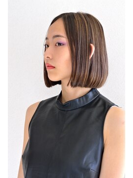 シャイニー(SHINY) ストレートボブ＿韓国風ボブ_切りっぱなしボブ/小顔/小顔ボブ