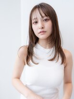 ハバナ 新宿(HAVANA)&nbsp;20代30代大人かわいい斜めバングデザインカラーシルキーベージュ