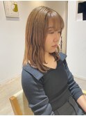 前髪/マチルダボブ/ピンクベージュ/インナーグレージュ/ブラウン