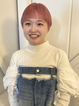 ソイ コンク 下北沢(soi conc) オン眉ショート/コーラルピンク/ブリーチカラー_下北沢