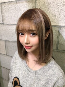 ランソ 新宿(RUNSO) ブラウンXミルクティーブロンドXエクステハイライト
