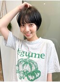 正面からでもかわいいレイヤーマッシュショート