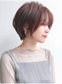 say.こなれミディ前髪イメチェンショートボブハイライトベージュ