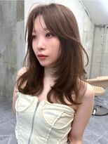 サイン 表参道(SIGN)&nbsp;韓国ヘアーハッシュカットレイヤーカットグレージュブリーチ無し