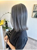 バレイヤージュシルバーグレージュ
