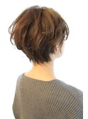 大人可愛いカールショートボブ ニュアンスパーマ