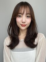 トリッカ シブヤ(TRICCA SHIBUYA)&nbsp;小顔レイヤー/ひし形シルエット/ベージュカラー/髪質改善