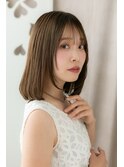 レイヤーカット艶感ストレート前下がりミディアムY志木20代30代