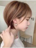 【はじめてのショートに】パツッとまるみショートボブ