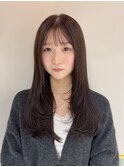 シースルー前髪ナチュラルレイヤーカット髪質改善トリートメント