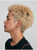 渋谷スパイキーショートアップバンクフェザーショートパーマ