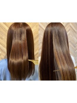 ナチュラル&柔らかストレート髪で印象UP*[髪質改善/縮毛矯正/酸性ストレート/ハイライト/ブリーチ/学割U24]