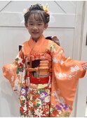 横浜七五三着付け／日本髪7歳子供髪型ヘアアレンジaya